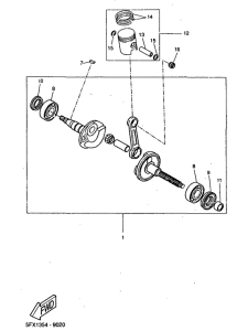 CW50RS Коленчатый вал и поршни