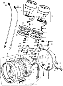 CB550 Headlight + speedometer + tachometer