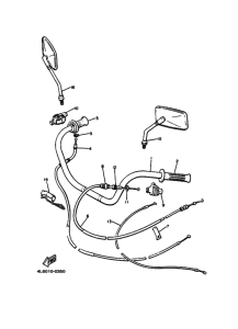 XJ650S ｽﾃｱﾘﾝｸﾞﾊﾝﾄﾞﾙ. ｹｰﾌﾞﾙ