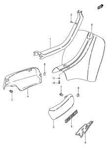 FZ50 Обтекатель задний