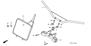 XR200R Handle pipe / top bridge