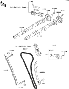ZX1400 Распред вал