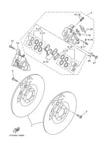 TDM850 Передний суппорт