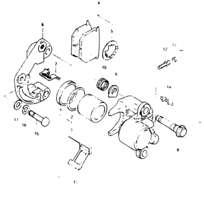 GSX1000 Передний суппорт тормозной