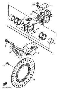 FZR1000 FZR1000F Задний суппорт