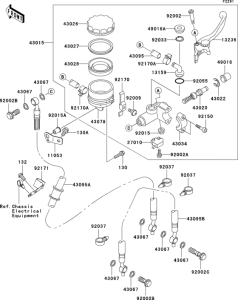 ZX636 Главный тормозной цилиндр