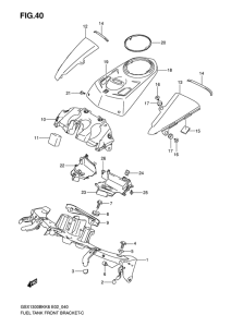 GSX1300BK (ABS) Топливный бак front bracket