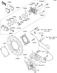 ZX1400 Задний тормоз