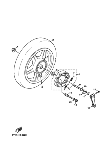 XC125SR リヤ ホイール