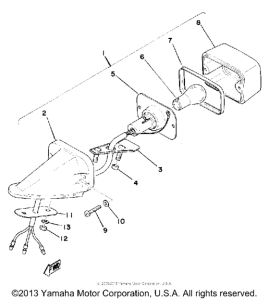 TY175C Задний фонарь