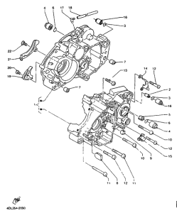 TZR125R Картер двигателя