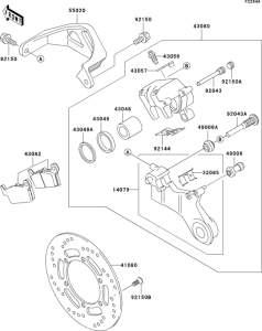 KLX300R Rear brake(klx300-a9)