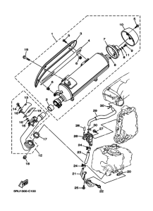 YP400 YP400V Выхлоп
