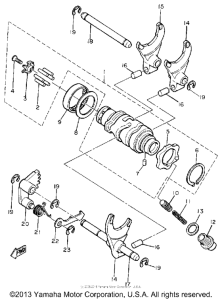 SR500H Shift cam-fork