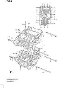 GS500 Картер двигателя