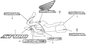 ST1100 Наклейки