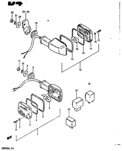 GS850 Поворотники