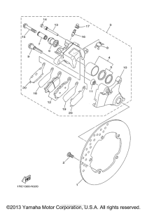 FZ09EGY Задний суппорт
