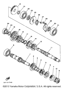 TW200J Трансмиссия