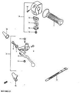 GSX1100 Left handle switch
