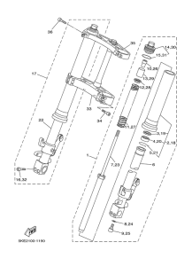 TZ250 Передняя вилка