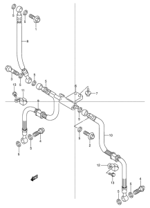 GSF600 Передние тормозные трубки