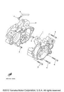 YZ80N1 (Competition) Картер двигателя