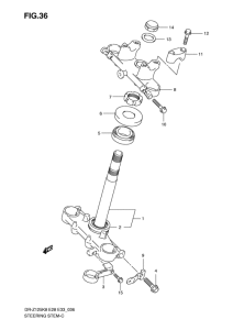 DR-Z125 Траверса нижняя
