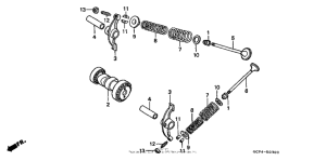 XR70R Распределительный вал и клапана