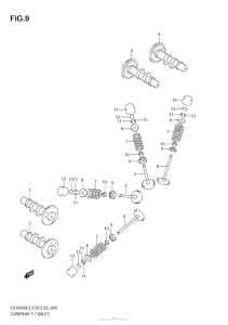 DL650 (ABS) Распределительный вал  /  клапана