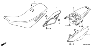 CRF50F Seat / rear fender