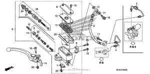 ST1300 Передний главный тормозной цилиндр