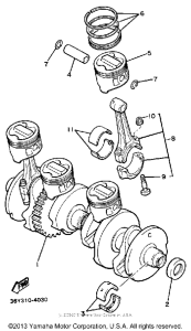 FJ1200T Коленчатый вал и Поршень