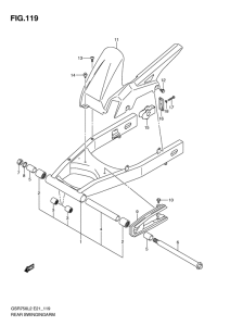 GSR750 (ABS) Rear swingingarm