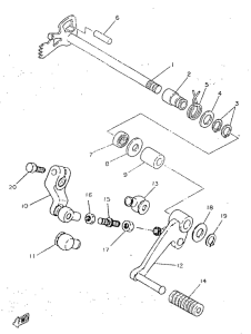 SR250 Вал переключения