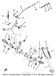 DT400E Stand footrest brake pedal