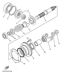 XVS650 Промежуточный ведущий вал