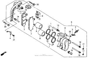 VT600C Передний суппорт