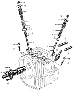 CT90 Распределительный вал и клапана