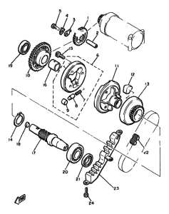 XJ650 Муфта стартера