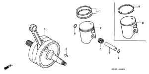 CR250R Вал коленчатый