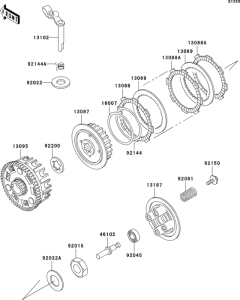 BN125 Сцепление