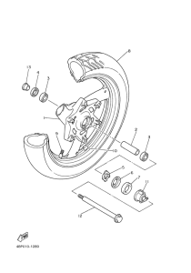 XJ600S Переднее колесо