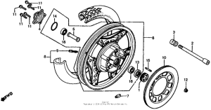 CX650 Переднее колесо