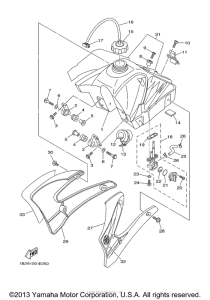 TTR125EV Топливный бак