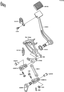 VN1500 Педаль тормоза
