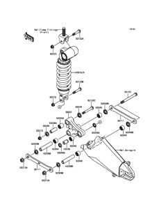 ZX600 Подвеска  /  амортизатор