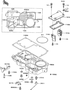 ZX1100 Breather body / oil pan