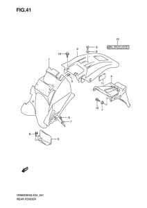 DR650 Заднее крыло