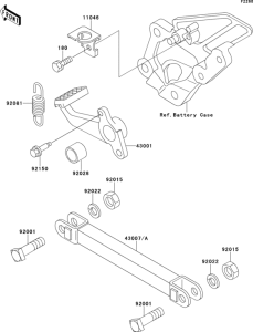ZX600 Педаль тормоза